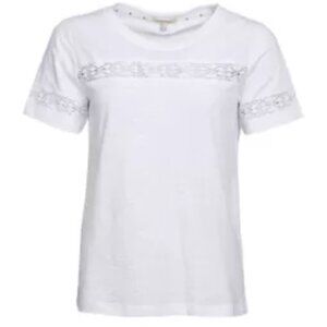 Barbour Women's White Pier Short Sleeve Top Size 4